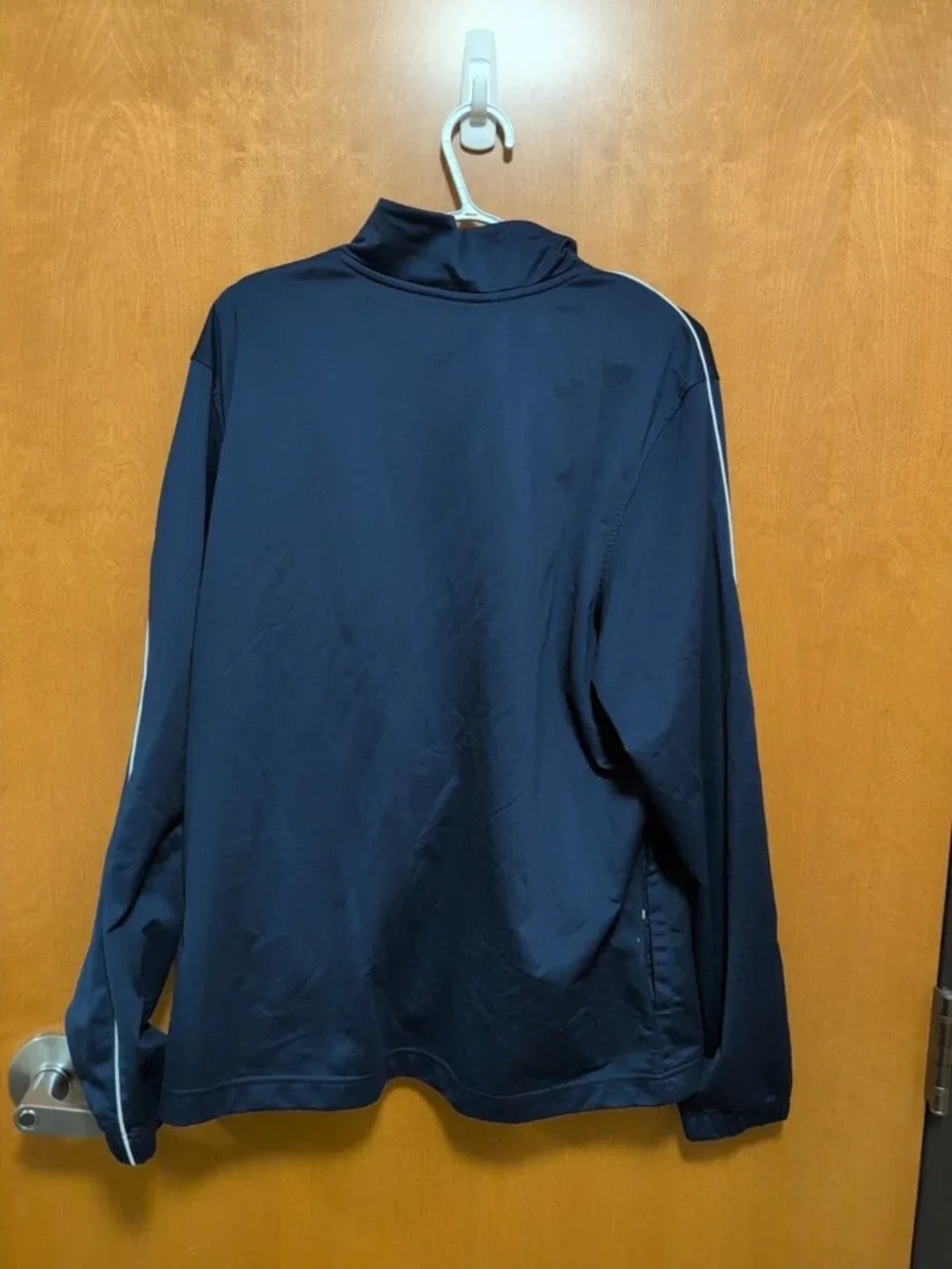 Nike Jacket Men's XL Navy Tracksuit Solid Full Zip Up Chest Logo Pockets‎ Casual